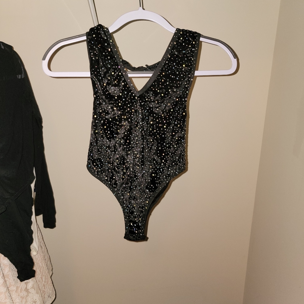 Medium Sparkly Velvet Bodysuit